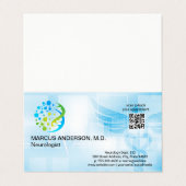 Neurologie Logo | Medische achtergrond Visitekaartje (Buitenkant ongevouwen)
