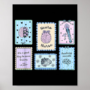 Neurologie Neuro Verpleegster Stempel Werk Neuro I Poster