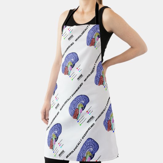 Neurologisch overweldigd binnenin-hersenanatomie schort (Insitu)