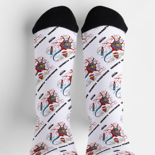 Neurologisch sanitair binnen Neuron Synapse Humor Sokken (Top)