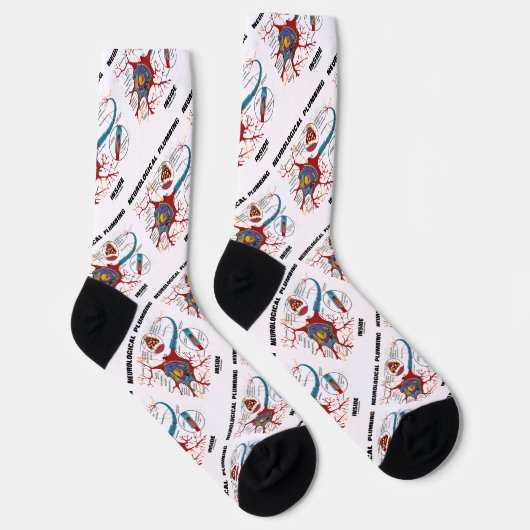 Neurologisch sanitair binnen Neuron Synapse Humor Sokken (Rechts)