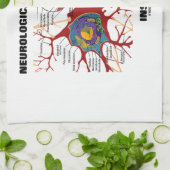 Neurologische leidingen in de binnenzijde (Neuron/ Theedoek (Gevouwen)