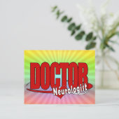 NEUROLOGIST LOGO BIG RED DOCTOR BRIEFKAART (Staand voorkant)