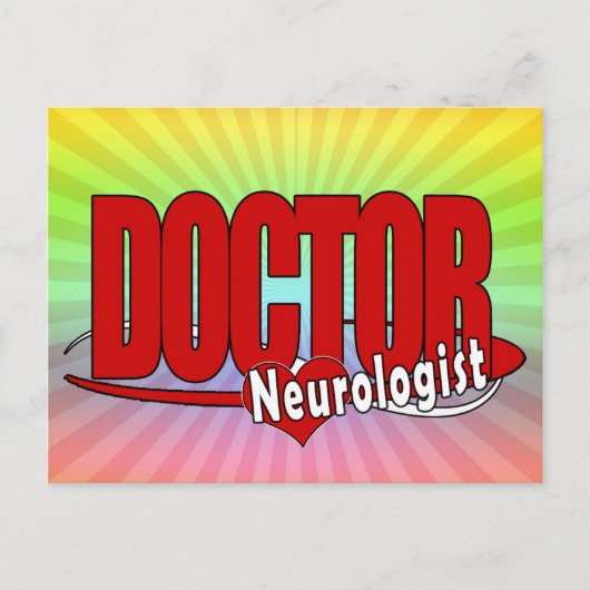 NEUROLOGIST LOGO BIG RED DOCTOR BRIEFKAART (Voorkant)