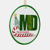 NEUROLOGIST MERRY CHRISTMAS NEUROLOGIE KERAMISCH ORNAMENT (Rechts)