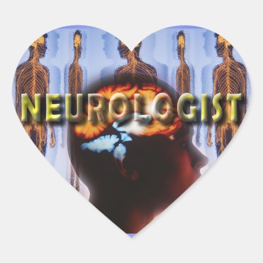 NEUROLOGIST NEUROLOGIE HART STICKER (Voorkant)