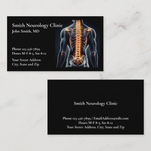 Neurologist Neurology Neurosurgeon Business Card Visitekaartje (Voorkant / Achterkant)