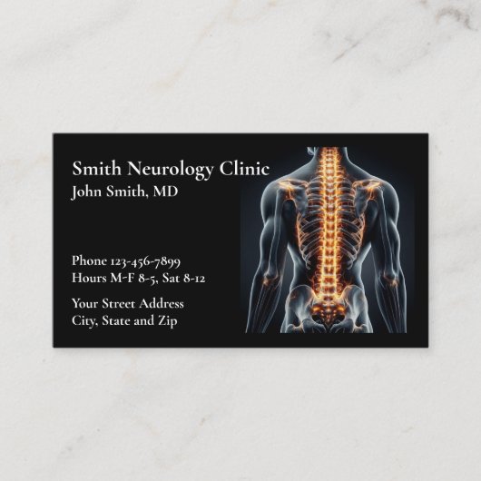 Neurologist Neurology Neurosurgeon Business Card Visitekaartje (Voorkant)