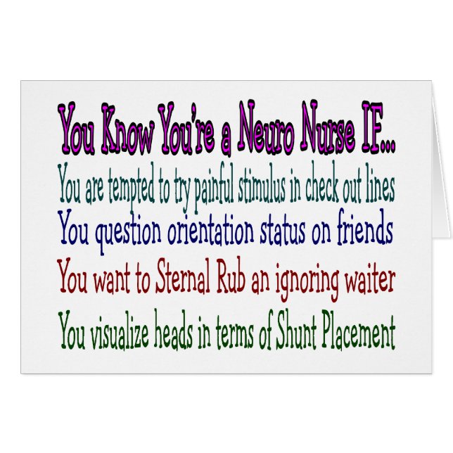 Neurology Nurse Hilarious Gifts, Unieke Gezegde (Voorkant Horizontaal)