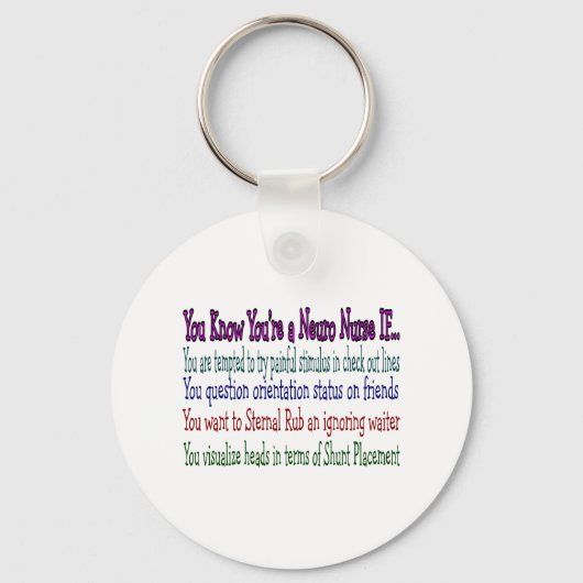 Neurology Nurse Hilarious Gifts, Unieke Gezegde Sleutelhanger (Voorkant)