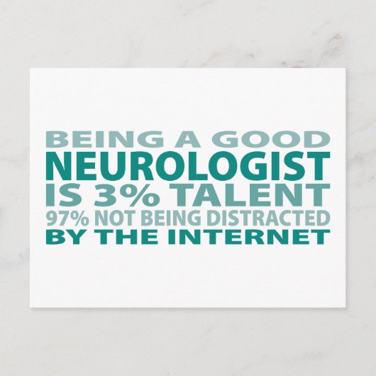 Neuroloog 3% Talent Briefkaart (Voorkant)