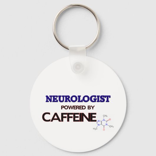Neuroloog aangedreven door cafeïne sleutelhanger (Voorkant)