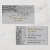 Neuroloog Anatomie Nervus Tekening Grijze Arts Visitekaartje (Voorkant / Achterkant)