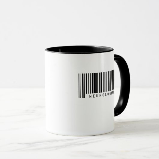 Neuroloog Barcode Mok (Voorkant rechts)