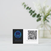 Neuroloog Blue Brains Medical QR CODE Business C Visitekaartje (Staand voorkant)