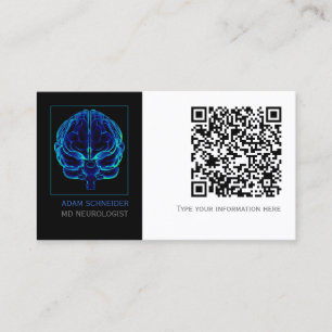 Neuroloog Blue Brains Medical QR CODE Business C Visitekaartje