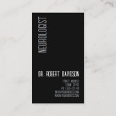 Neuroloog Brain Doctor Modern Bold Visitekaartje (Achterkant)