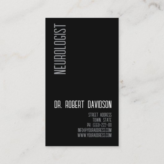 Neuroloog Brain Doctor Modern Bold Visitekaartje (Achterkant)
