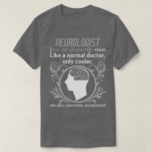 Neuroloog Definition Brain Doctor neurologie 1 T-shirt (Design voorkant)