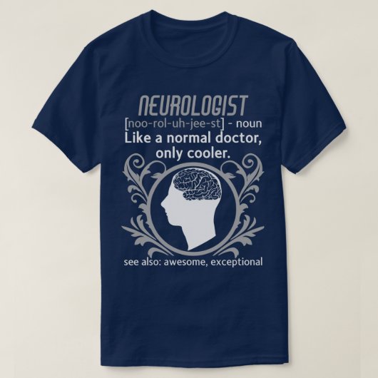 Neuroloog Definition Brain Doctor Neurologie T-shirt (Design voorkant)