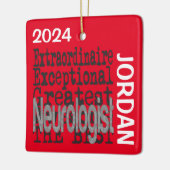 Neuroloog Extraordinaire CUSTOM Keramisch Ornament (Links)