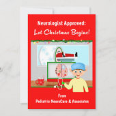 Neuroloog Goedgekeurd: Kerstmis Begin Santa in MRI Feestdagenkaart (Voorkant)