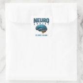 Neuroloog Hersen Medisch Ontwerp Vierkante Sticker (Tas)