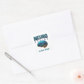 Neuroloog Hersen Medisch Ontwerp Vierkante Sticker (Envelop)