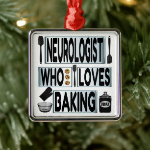 Neuroloog houdt van baken metalen ornament