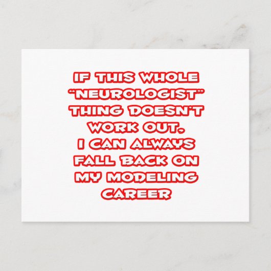 Neuroloog Humor ... Modelleercarrière Briefkaart (Voorkant)
