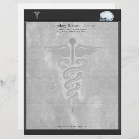 Neuroloog Letterhead Gepersonaliseerd Briefhoofd (Voorkant / Achterkant)