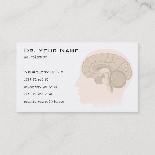 Neuroloog of psycholoog Doctor Visitekaartje (Voorkant)