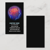 Neuroloog psycholoog Open Head Brain Card Visitekaartje (Voorkant / Achterkant)