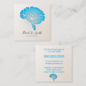 Neuroloog / psycholoog vierkante visitekaartje (Voorkant / Achterkant)