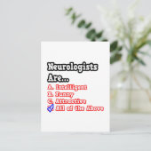 Neuroloog Quiz... Joke Briefkaart (Staand voorkant)