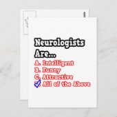 Neuroloog Quiz... Joke Briefkaart (Voorkant / Achterkant)