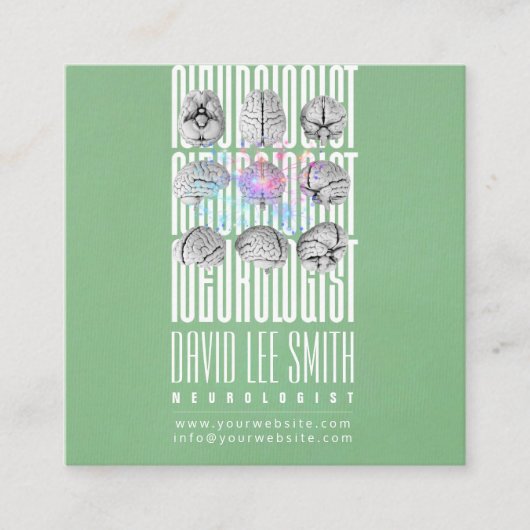 Neuroloog Tipografisch visitekaartje (Voorkant)