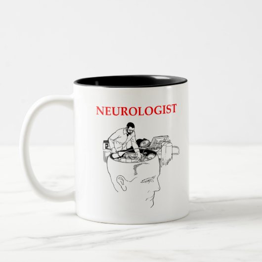 neuroloog tweekleurige koffiemok (Links)