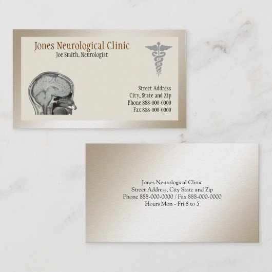 Neuroloog Visitekaartje (Voorkant / Achterkant)
