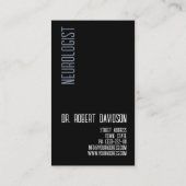 Neuroloog Zenuwen Dokter Medisch Modern Vet Visitekaartje (Achterkant)