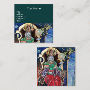 NEUROMANCER, Astroloog, Psychische lezer Blauw Gro Vierkante Visitekaartje