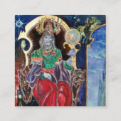 NEUROMANCER, Astroloog, Psychische lezer Blauw Gro Vierkante Visitekaartje (Achterkant)