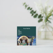 NEUROMANCER, Astroloog, Psychische lezer Blauw Gro Vierkante Visitekaartje (Staand voorkant)