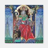 NEUROMANCER, blauw rood Magneet (Voorkant)