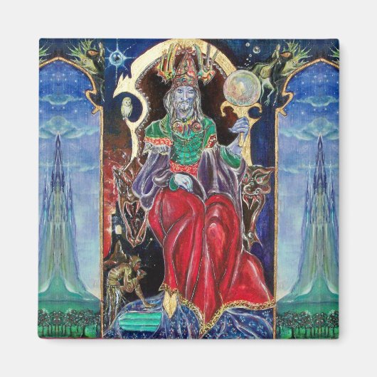 NEUROMANCER, blauw rood Magneet (Voorkant)