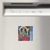 NEUROMANCER, blauw rood Magneet (Insitu (Vaatwasser))