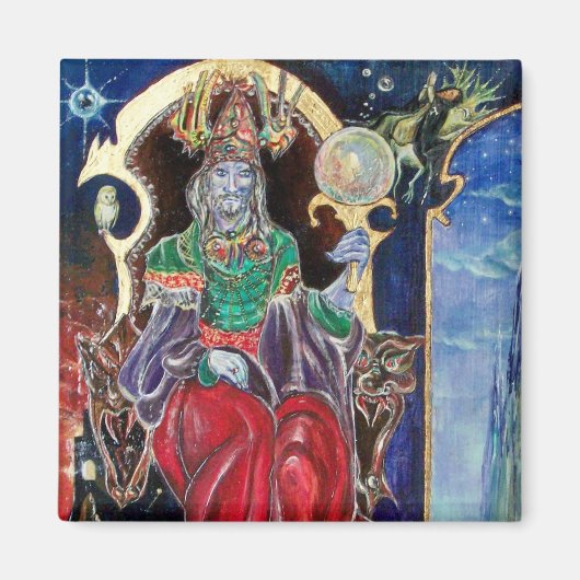 NEUROMANCER, blauw rood Magneet (Voorkant)