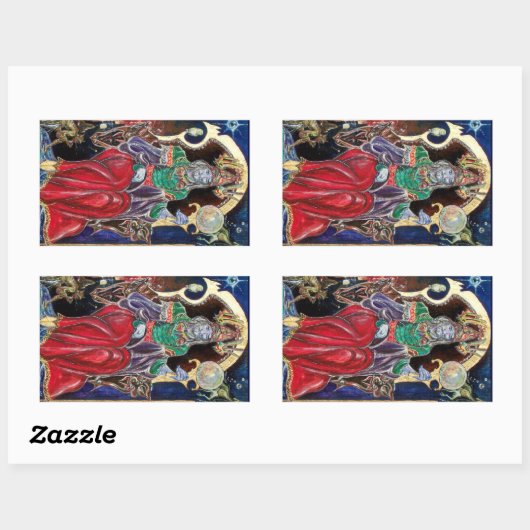 NEUROMANCER, blauw rood Rechthoekige Sticker (Vel)