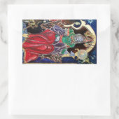 NEUROMANCER, blauw rood Rechthoekige Sticker (Tas)