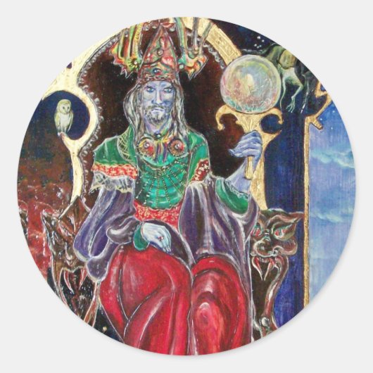 NEUROMANCER, blauw rood Ronde Sticker (Voorkant)